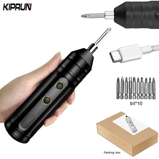 Bộ tuốc nơ vít điện Mini KIPRUN, tuốc nơ vít điện không dây thông minh 3.7V có thể sạc lại USB, cho gia đình Bộ dụng cụ điện di động DIY có bit