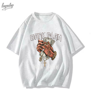 Áo phông BEEYANBUY nam xám áo thun ngầu vintage boy phố oversize ulzzang unisex 100% cotton-Y0429