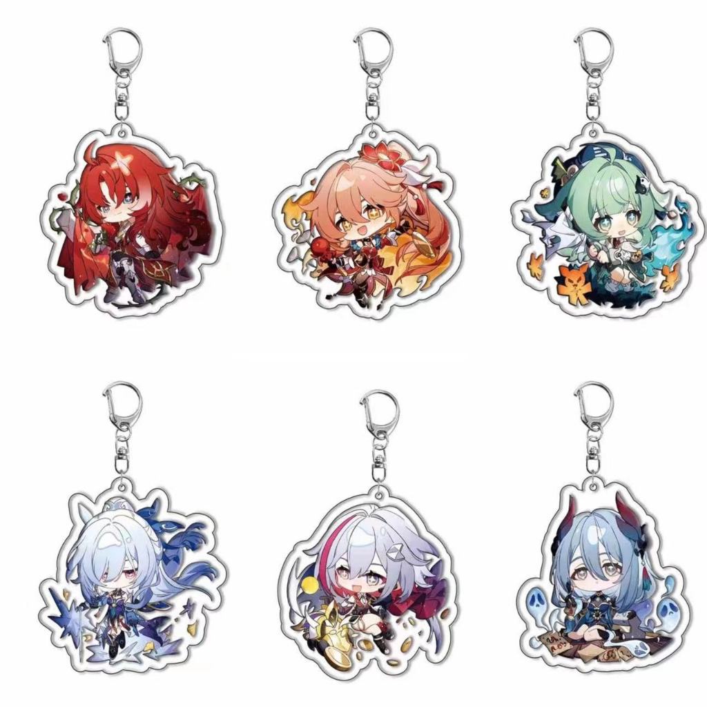 Trò Chơi Honkai: Star Rail Topaz Jingliu HuoHuo Guinaifen Mặt Dây Chuyền Móc Khóa Phụ Kiện Móc Khóa 