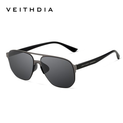 Kính râm VEITHDIA 8221 TR + khung kim loại nylon phân cực chống tia cực tím cổ điển dành cho nam và nữ/phi công