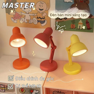 Sáng tạo đèn học mini mini đèn bàn nhỏ led có thể gập lại di động đèn ngủ nhỏ từ màu ấm áp bảo vệ mắt đèn bàn đọc sách có kẹp đèn led đọc sách để bàn nhỏ gọn phong cách retro xinh xắn