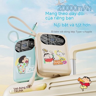 Bộ sạc dự phòng Crayon Shin-chan Mini Series, Thích hợp cho 15 chiếc có cáp Power Bank 22,5w Sạc nhanh Power Bank 2000mAh Power Bank