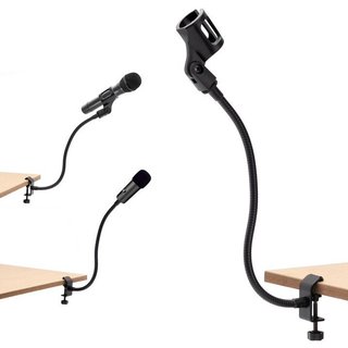 Giá đỡ micro để bàn kẹp, Giá đỡ Mic để bàn cổ ngỗng linh hoạt, Giá đỡ cánh tay micrô có kẹp, Giá đỡ micrô 3 / 8 "đến 5 / 8" để phát thanh, Đài phát thanh, Bài giảng, Hát, Trực tiếp