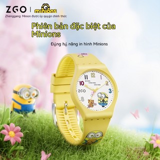 2024 Phong Cách Mới Minions Đồng Hồ Trẻ Em Bé Trai Học Sinh Phải Có Kỳ Thi Chống Thấm Nước Dạ Quang Đồng Hồ Thạch Anh Dễ Thương