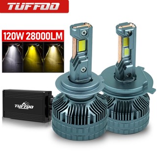 Tuffoo 2 CÁI T63 Bóng đèn pha LED 3 màu công suất cao cho ô tô H4 H7 H11 HB3 9005 H1 HB4 9006 HIR2 9012 Hi / Lo Beam Canbus 6000K / 3000K / 4300K - 12V
