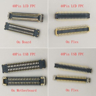  2-10 Chiếc 40pin Màn Hình Hiển Thị LCD Flex FPC Kết Nối Trên Tàu Cho Xiaomi CC9PRO Redmi Note8pro Note7Pro Hongmi Note7 Pro Note8 Pro Note 7 8 Usb Sạc Cắm Sạc 