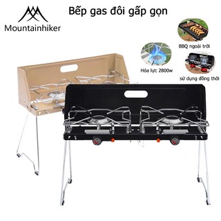Bếp gas đôi gấp gọn, bếp gas dã ngoại, bếp gas cắm trại Mountainhiker