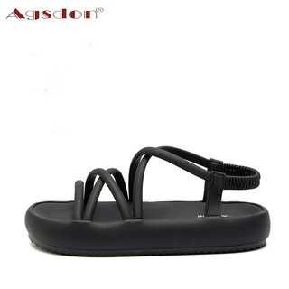 Giày Sandal Agsdon Đế Mềm 2024 Phong Cách Mới Mùa Hè Đế Phẳng Thoải Mái Học Sinh Nữ