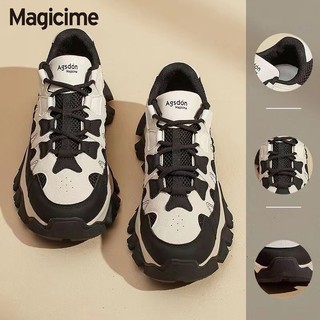 Magicime 2024 Phong Cách Mới Bố Giày Mùa Xuân Nâng Cao Tất Cả Trận Đấu Giày Nữ Sinh Đế Dày