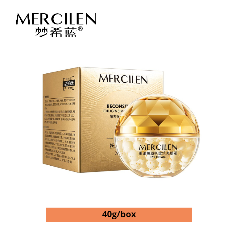 [Mercilen] Mercilen Tái Tổ Chức Collagen Nếp Nhăn Làm Đầy Mắt 40g Ngọc Trai Bóng Làm Săn Chắc Dưỡng Ẩm Chống Nhăn Nếp Nhăn Đường Nhăn Kem Chăm Sóc