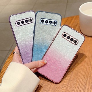 Dành Cho Samsung Galaxy S10 Plus A7 2018 A750 Note 10 Mạ Chrome Cản Khung Bling Sáng Bóng Chuyển Màu Miếng Dán Trong Suốt Mềm TPU