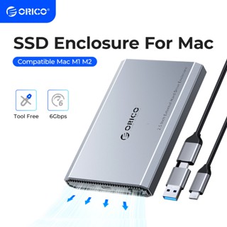 Ốp lưng SSD ORICO HDD Hỗ trợ UASP 6Gbps Tương thích với Mac M1 và M2  cho SATA SSD 2,5 inch (DD25)