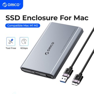 Hộp đựng ổ cứng ngoài orico 2.5 '' hdd type-c 5gbps 2.5 inch bằng hợp kim nhôm abs cho macbook style