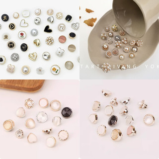 Set 5 nút áo hình hoa trái tim