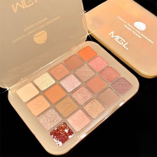 Mgl Chestnut 20 Màu Phấn Mắt Tấm Lấp Lánh Bột Dumb Ngọc Trai Trà Sữa Màu Đất Nhẹ Nhàng Trang Điểm Khỏa Thân Tự Nhiên Giả Mặt Trơn Lâu Dài Không Trang Điểm Tấm Che Mắt