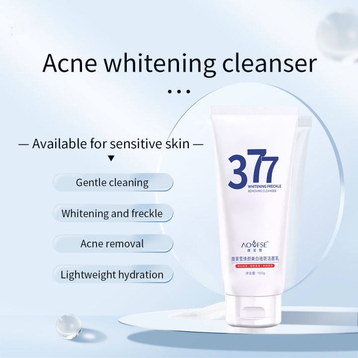 Sữa Rửa Mặt 377 WHITENING – Giải Pháp Toàn Diện Cho Da Sáng, Mụn, Tàn Nhang, Trẻ Hóa Da 100g
