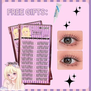 Lông mi giả truyện tranh, mô phỏng tự nhiên anime lông mi giả trio, cụm lông mi diy 5d lông tơ tự nhiên perm nhóm hàn quốc