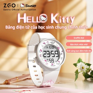 Đồng hồ nữ ZGO x Sanrio, đồng hồ nữ, nữ sinh viên, đồng hồ điện tử dạ quang chống nước, quà tặng cho bé gái, hộp quà 8551