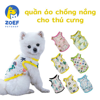 ZOEF Quần áo cho chó mùa hè thoáng khí Áo vest thú cưng Quần áo bảo hộ chống nắng LI0356