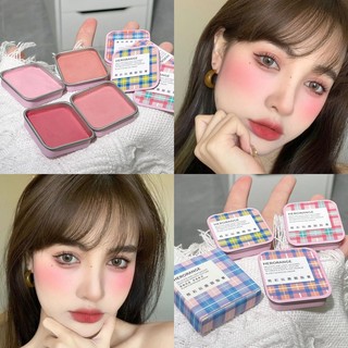 Herorange Hộp Sắt Thạch Blush Bùn Dễ Thương Tự Nhiên Khỏa Thân Trang Điểm Sinh Viên Mờ Trắng Blush