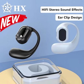  Tai nghe Bluetooth một tai thể thao mới 2024 HX có treo tai Giảm tiếng ồn âm thanh nổi, chống Han và chống nước.
