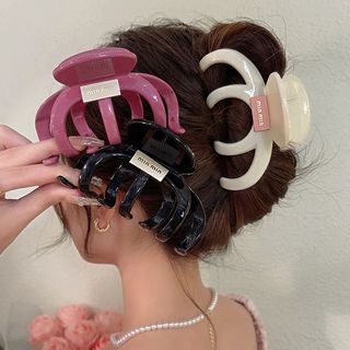 Cảm giác cao cấp lớn cá mập kẹp lưng đầu kẹp tóc đơn giản mũ đội đầu kẹp tóc
