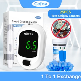 Cofoe Yice Máy đo đường huyết Máy đo đường huyết Máy đo đường huyết với dải thử 25 miễn phí+Lancet 25