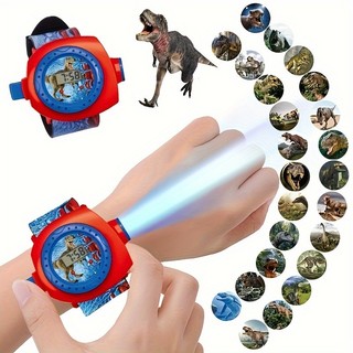 Đồng hồ điện tử hoạt hình máy chiếu bé trai và bé gái, 24 hình ảnh Đèn pin máy chiếu Đồng hồ đeo tay kỹ thuật số