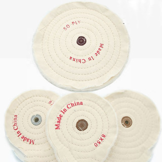 Bánh xe đánh bóng vải cotton màu vàng / bạc 3 / 4 / 5 / 6 / 7 / 8 "
