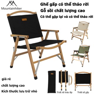 Ghế gỗ gấp gọn Glamping,mountainhiker SZK14,khung có thể tháo rời,Có thể mang được trọng lượng 120kg