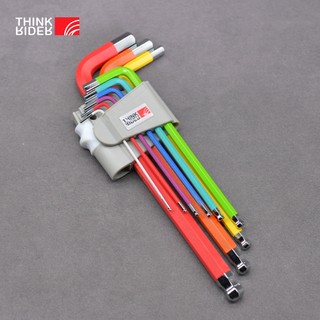 Thinkrider màu xe đạp dụng cụ sửa chữa l-ch xe đạp bên trong lục giác dụng cụ lục giác lục giác bộ cờ lê chìa khóa 1.5 / 2 / 2.5 / 3 / 4 / 5 / 6 / 8 / 10mm