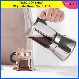 Ấm pha cà phê - Bình pha cà phê cafe moka pot Cà Phê Espresso cổ điển có đế thép không gỉ
