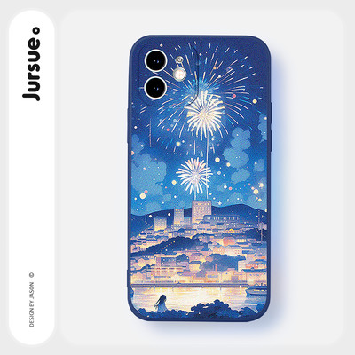 Ốp lưng JURSUE mềm dễ thương đẹp ngộ nghĩnh độc lạ cho iPhone 14 13 12 11 Pro Max SE 2020 X XR XS 8 7 ip 6S 6 Plus kute Y5008Q