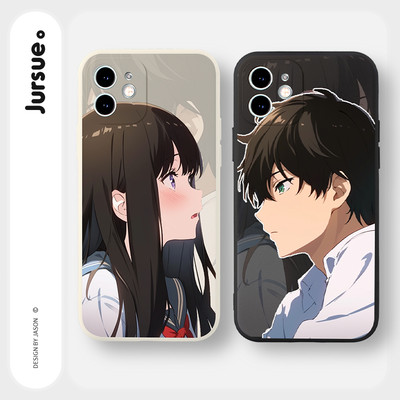 Ốp lưng JURSUE mềm hoạt hình cặp đôi dễ thương đẹp độc lạ cho iPhone 17 16 15 14 13 12 11 Pro Max SE 2020 X XR XS ip 8 7 Plus kute Y5006Q