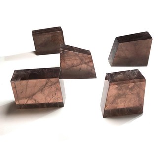 Khói Fluorite Free Form Đánh Bóng Fluorite Lát Hiển Thị Màu Nâu Tím Chữa Bệnh Đá Trang Trí