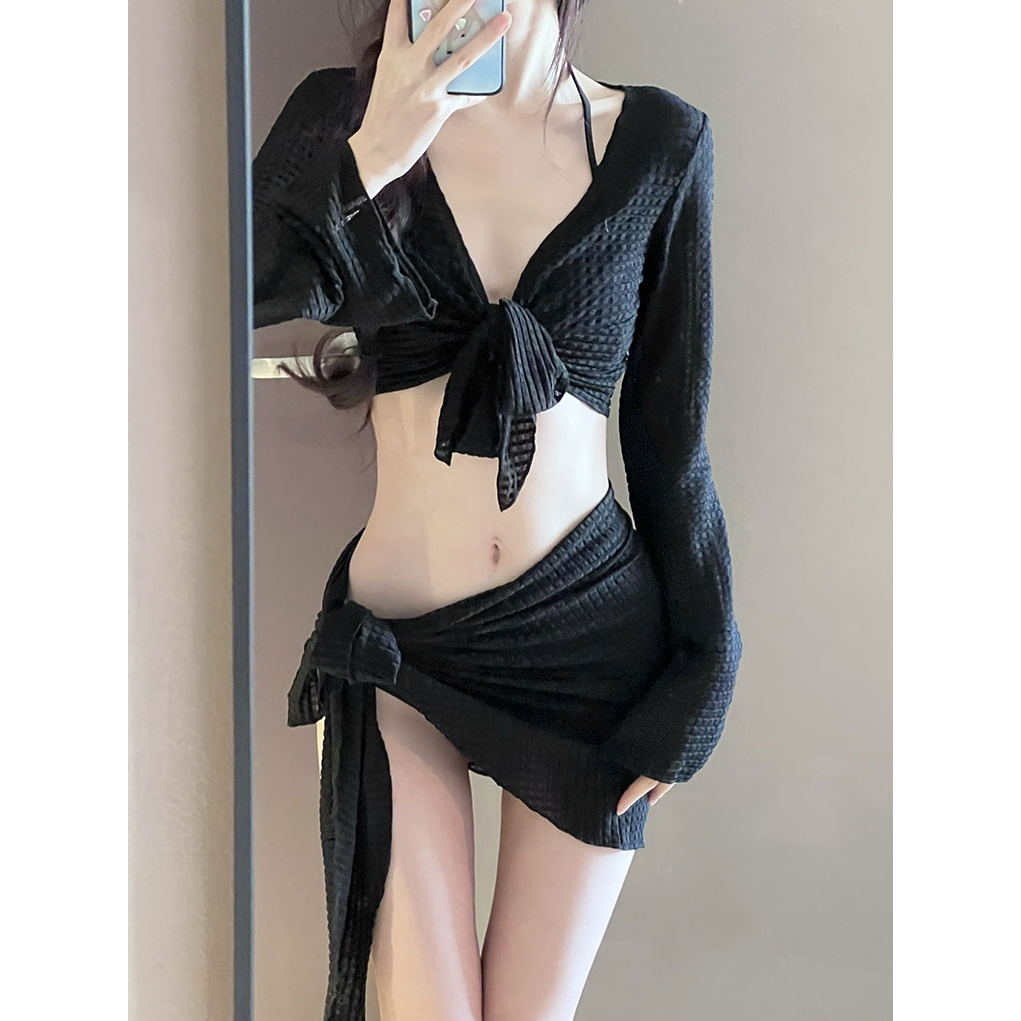 bikini kín đáo Cực Xinh Phong Cách Hàn Set Bikini 3 mảnh thời trang đi biển | BigBuy360 - bigbuy360.vn