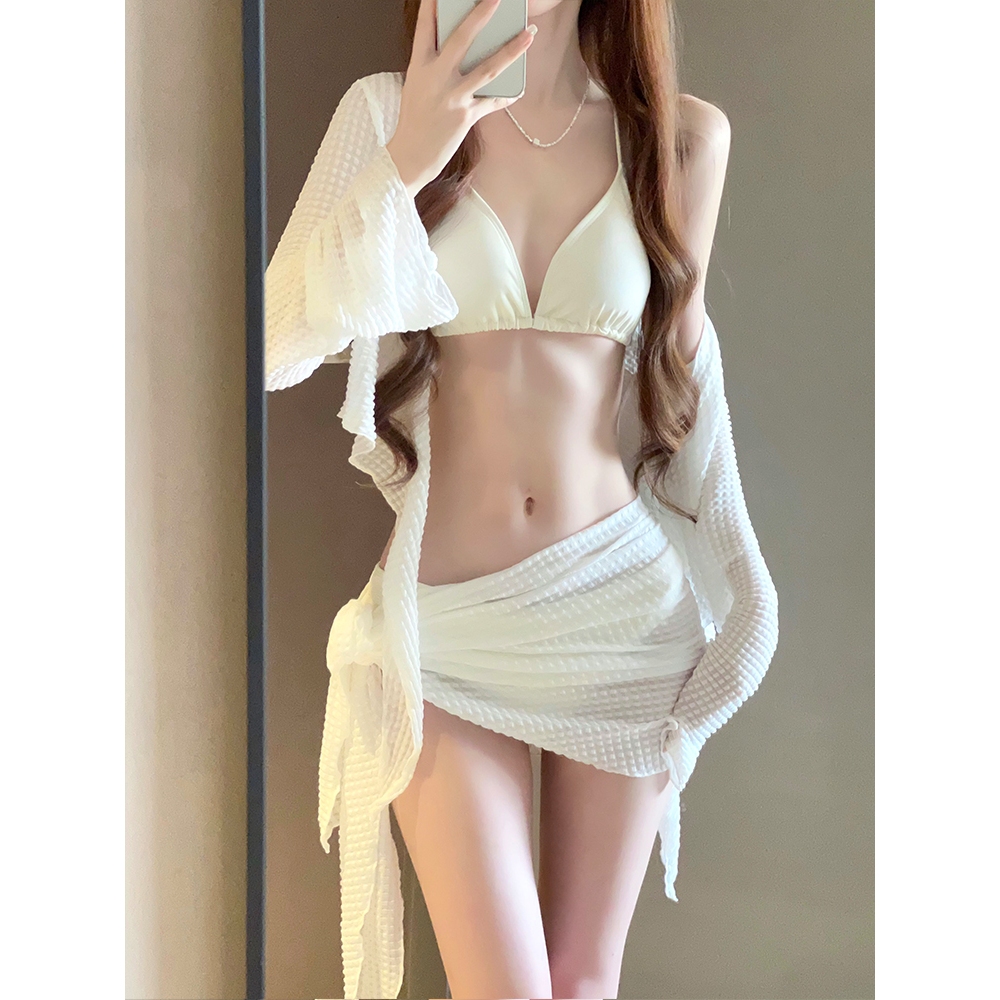 bikini kín đáo Cực Xinh Phong Cách Hàn Set Bikini 3 mảnh thời trang đi biển | BigBuy360 - bigbuy360.vn