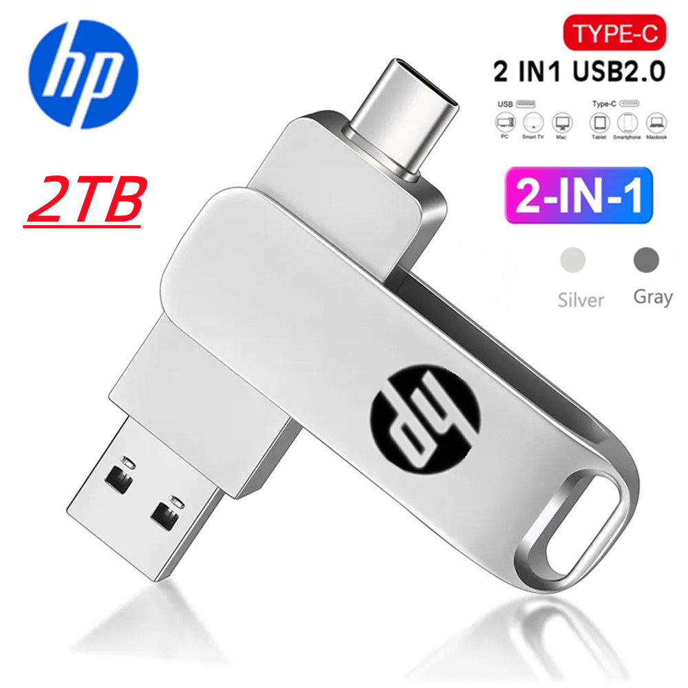2tb OTG kim loại pendrive 1TB 512GB 256GB 128GB 64GB 32GB 16GB type-c USB kép pendriveOTG USB Flash 