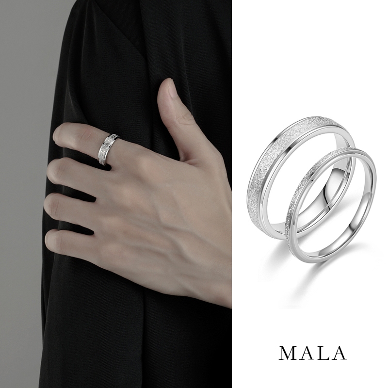 Nhẫn MAYEBE LAVEND bằng thép titan thiết kế đơn giản cá tính cho nam và nữ