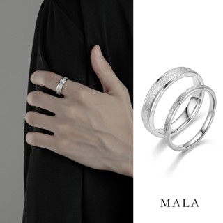 Nhẫn MAYEBE LAVEND bằng thép titan thiết kế đơn giản cá tính cho nam và nữ