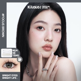 10 chiếc Kính áp tròng Kilala lens 1 ngày màu nâu Screen Focus Brown DIA 14.0mm có độ (0-8)