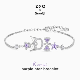 Zgox Sanrio Kuromi Sterling Bạc Vòng Tay Nữ Ánh Sáng Sang Trọng Niche Tinh Tế Thu Đông Nữ Quà Tặng Sinh Nhật 6106