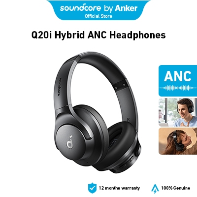 Tai nghe Soundcore của Anker Q20i Tai nghe khử tiếng ồn chủ động laiTWS với nhiều chế độ, Âm thanh độ phân giải cao, EQ tùy chỉnh qua ứng dụng, Thời gian chơi 40H, Vừa vặn thoải mái, Đầu Bluetooth