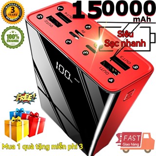 cục sạc dự phòng 100% Chính Hãng 150000Mah Sạc Nhanh Sạc Dự Phòng Cho iPhone Hỗ Trợ Micro/Type-C/Apple Mua 1 Tặng 3 quà Tặng miễn phí