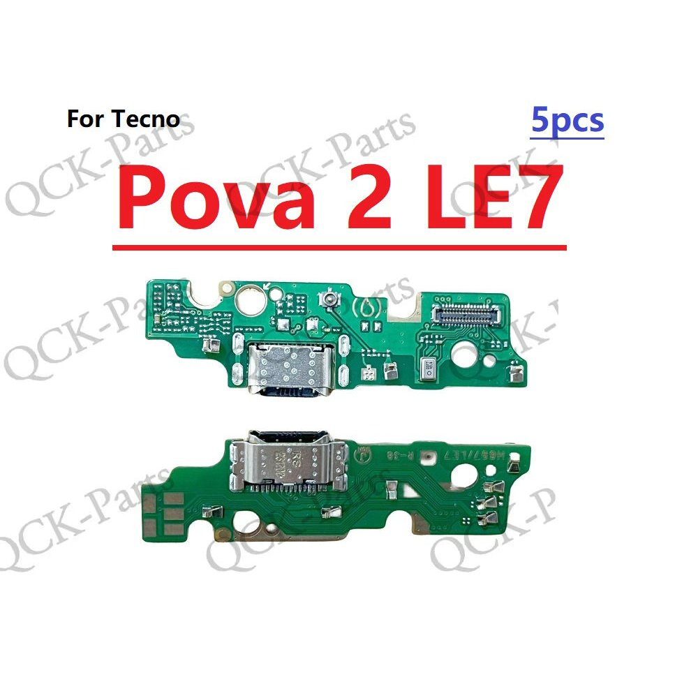 Dành Cho Tecno Pova 2 LE7 Mới Sạc USB Đế Sạc Cổng Cắm Ổ Cắm Jack Flex Cáp Ban