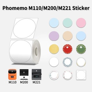 Nhãn dán tròn cho máy in nhiệt Phomemo M110/M221/M220/M120/M200/M110/241BT/D520BT/M100 M250 M150