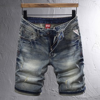 High quality and fashionable new men retro denim shorts with embroidery technology for men denim shorts