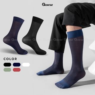 Combo 5 đôi tất đi giày tây công sở cao cấp, vớ nam cổ cao tàng hình chất liệu sợi nylon thoáng mát khử mùi - D16-A094