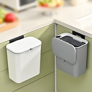 Thùng rác treo tường / Hộ gia đình Nhà vệ sinh bằng nhựa có giá trị cao có nắp Treo lớn Văn phòng Thùng rác nhà bếp