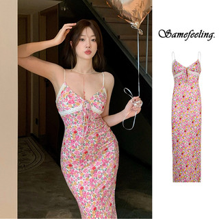 Sf Đầm Dài Không Tay Cổ Chữ V Phối Ren Hoa Thời Trang Mùa Hè Cho Nữ